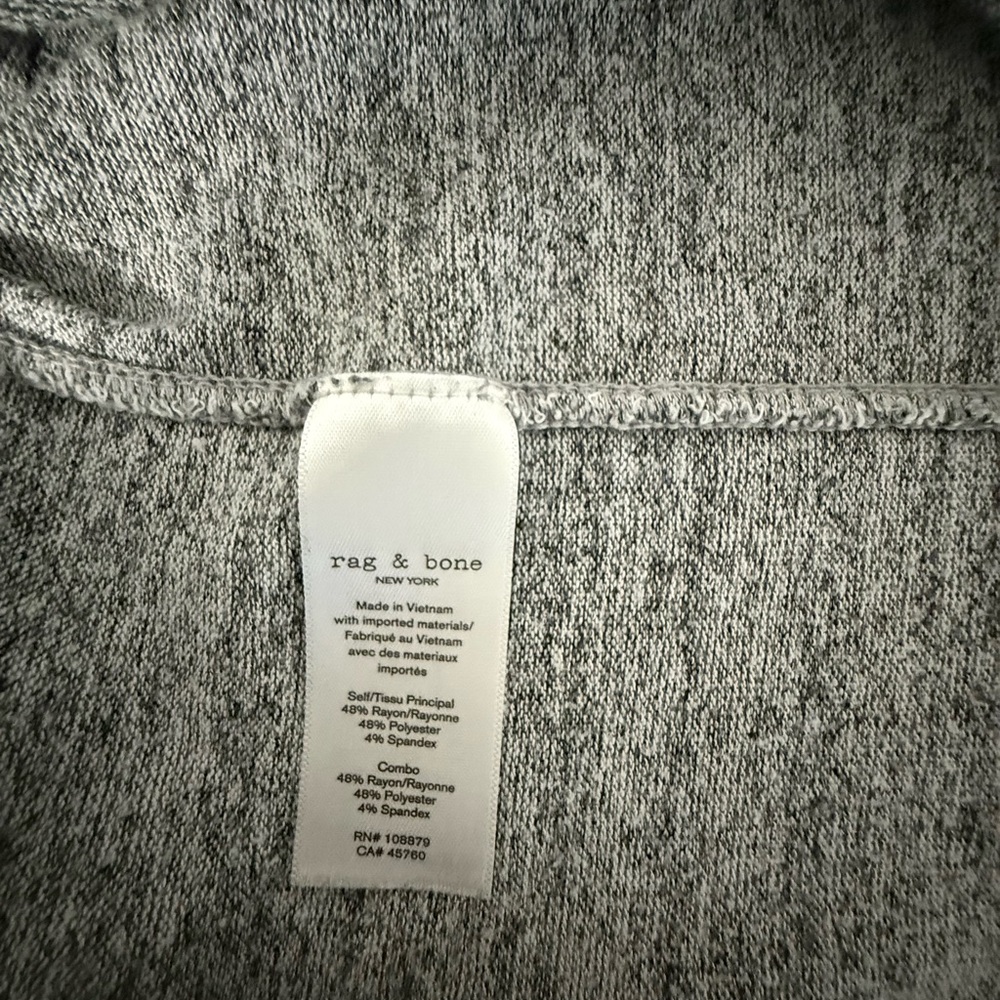 Rag & Bone Avyrl women’s heathered gray short sleeve top v-neck size medium - Picture 8 of 11